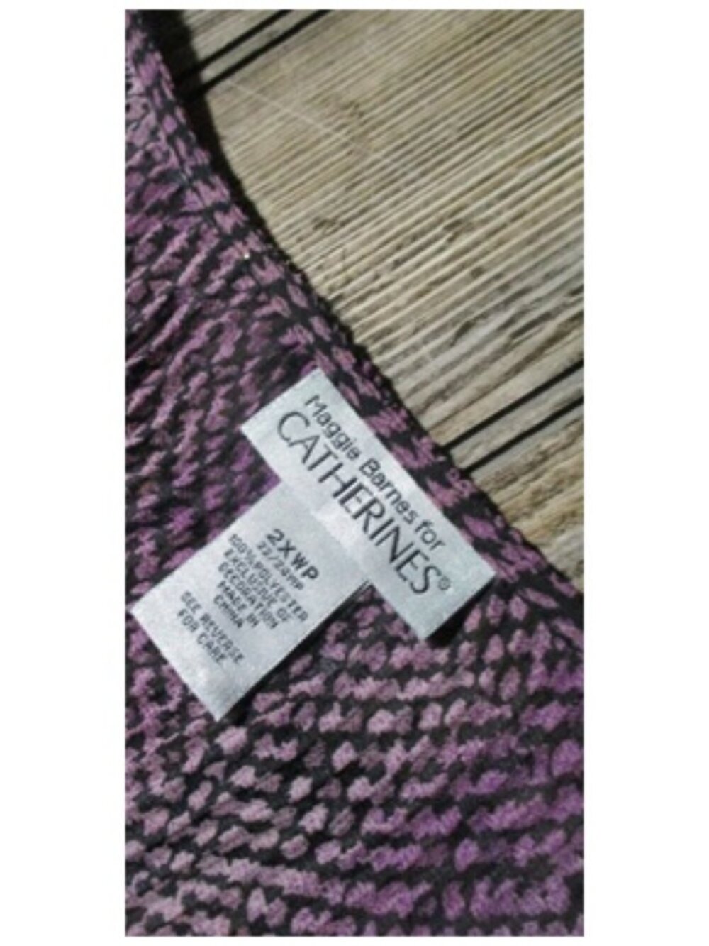 Catherines Crinkle Leaf V Neck 3/4 Slv Womens Petite Sz 2XWP Fairy Grunge Witch - Picture 5 of 13
